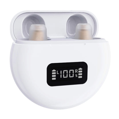 White CIC Rechargeable Hearing Aid