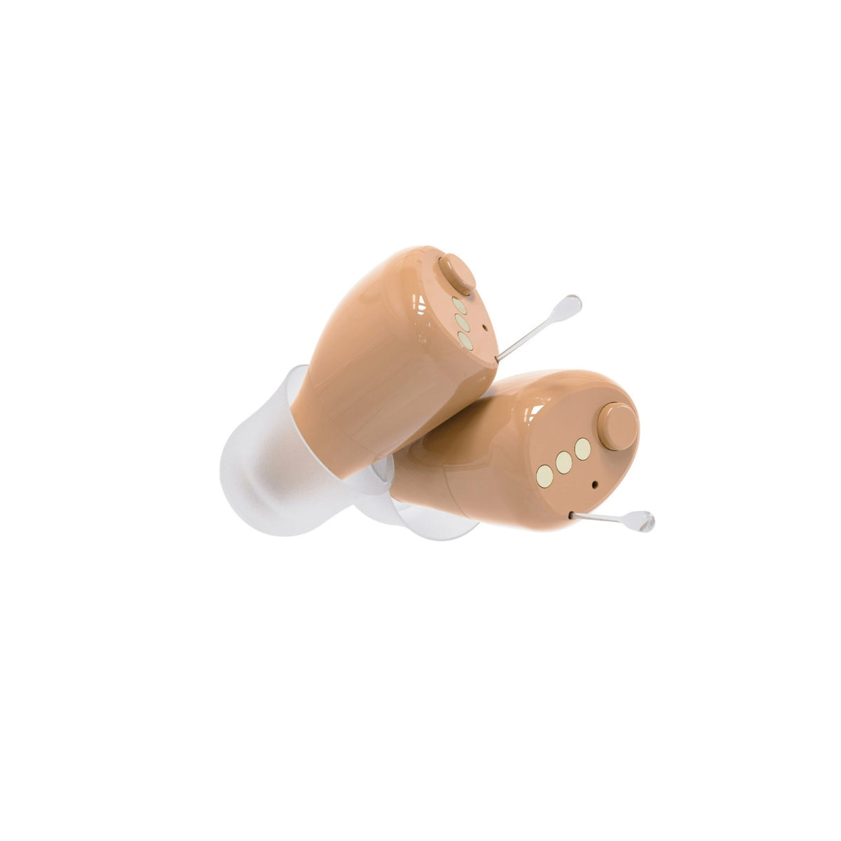 White CIC Rechargeable Hearing Aid